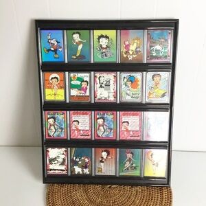 Rare BETTY BOOP CHROMIUM/Base Cards Framed Picture Set Decor 1990